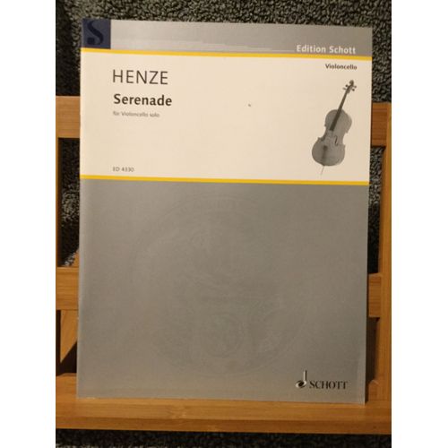 Henze Sérénade Pour Violoncelle Solo Partition Éd. Schott Ed 4330
