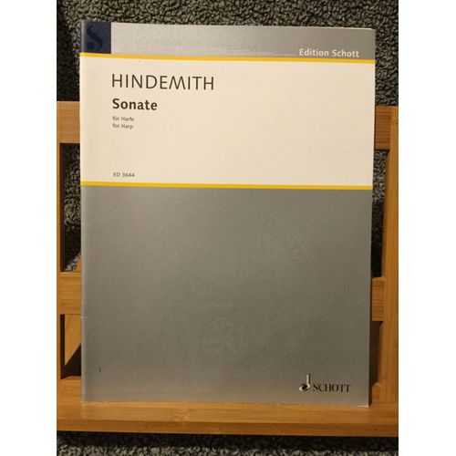 Hindemith Sonate Pour Harpe Partition Éditions Schott Ed 3644