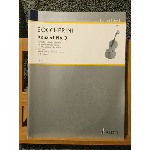 Boccherini Concerto N°3 En Sol Wv 480 Partition Violoncelle Et Piano Éd. Schott