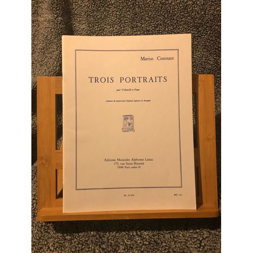 Marius Constant Trois Portraits Pour Violoncelle Et Piano Partition Éd. Leduc