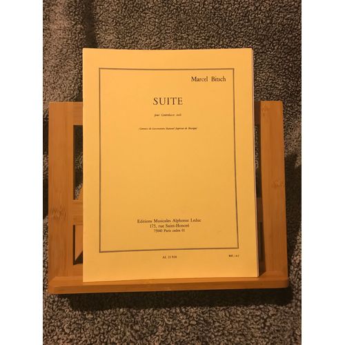 Marcel Bitsch Suite Pour Contrebasse Seule Partition Éditions Leduc