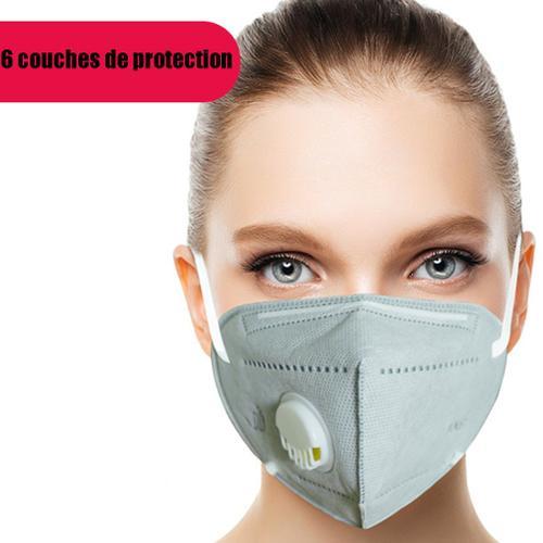 30pcs Masque Ffp2 Kn95 Masque Anti-Pollution 6 Couches ≥98% Filtration Masque Jetables Masque De Protection Anti-Poussière Blanc