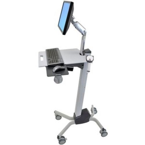 Ergotron Neo-Flex LCD Cart - Chariot pour écran LCD / clavier / souris / lecteur de codes à barres / unité centrale - plastique, aluminium, acier - bicolore gris - Taille d'écran : Jusqu'à 22 pouces