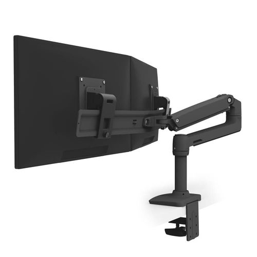 ergotron lx desk dual direct arm matte black