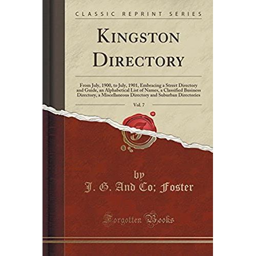Foster, J: Kingston Directory, Vol. 7