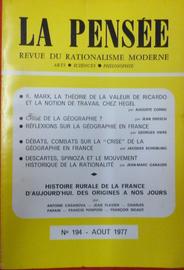 La Pensée 194 Cornu, Dresch, Viers, Scheibling, Gabaude. Histoire Rurale De La France.