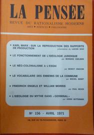 La Pensée 156 Seve, Edelman, Joachim, Barat, Meier, Mitterand