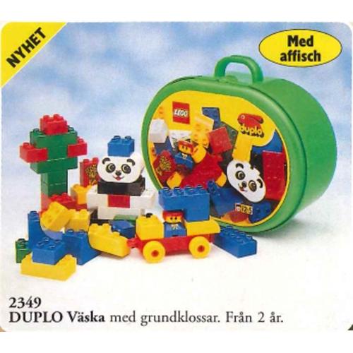 Lego Duplo 2349 - Vintage Panda Boite De Transport Briques Et Figurines Complète