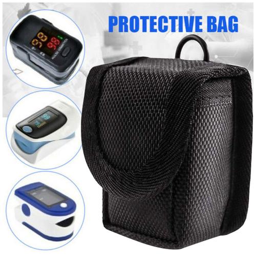 Finger Pulse-Oxymeter Pouch Portable Case Storage Pack Protective Bag Black