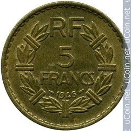 France = Pièce De 5 Francs, Année 1946, Type Lavrillier, En Bronze-Alu ( Coloris Jaune)
