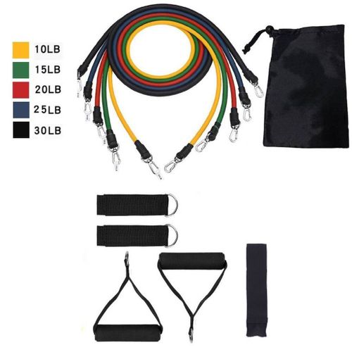 11pcs Bandes De Résistance Ensemble Expander Caoutchouc Bande Élastique Formation Physique Salles De Sport Tension Band 143