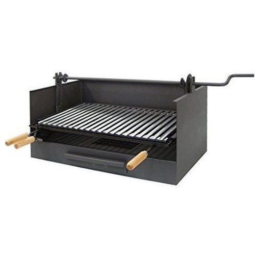 Imex El Zorro 71517 Tiroir pour barbecue avec broche et grille en acier inoxydable 61 x 40 x 33 cm