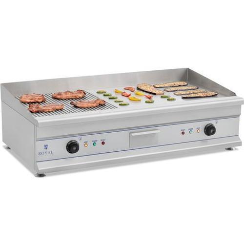 Barbecue Electrique Inox Planche A Snacker Grill Professionnel Plancha Gril100Cm