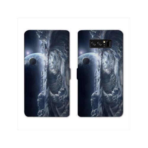 Housse Cuir Portefeuille Pour Samsung Galaxy S10e Espace Univers Galaxie