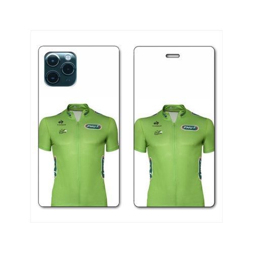 Housse Cuir Portefeuille Pour Iphone 11 Pro (5,8) Cyclisme Maillot Vert
