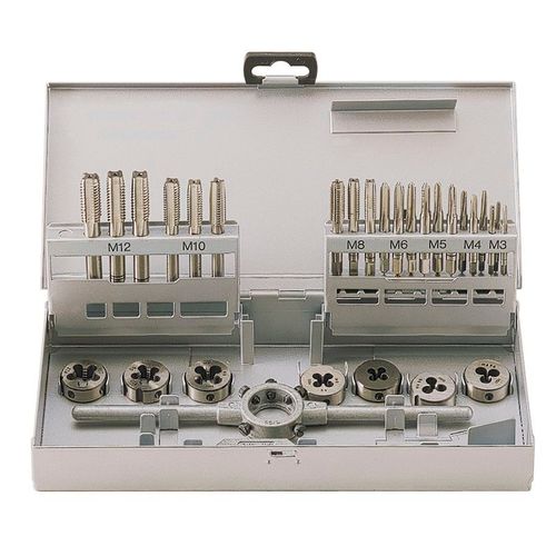 Coffret industriel 30 pcs tarauds à main / filières HSS-G M3 à M12 MW-Tech SKC30ETM