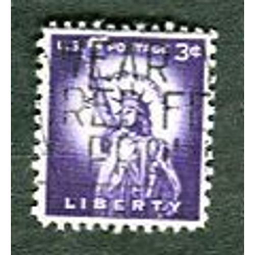 Timbre Oblitéré - " Statue Of Liberty (1875), Liberty Island, New York City " - 1954 - Etats-Unis D' Amérique