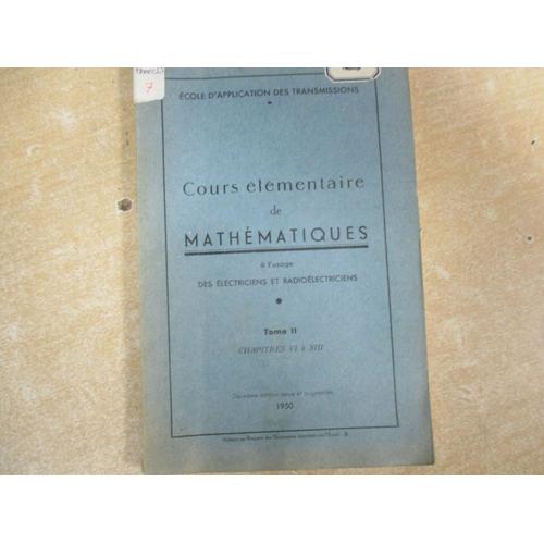 Cours Élémentaire De Mathématiques