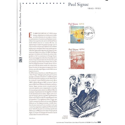 France- 2003 -Document Officiel-Paul Signac : Saint-Tropez 15/07 -Document Neuf**- 1 Er Choix