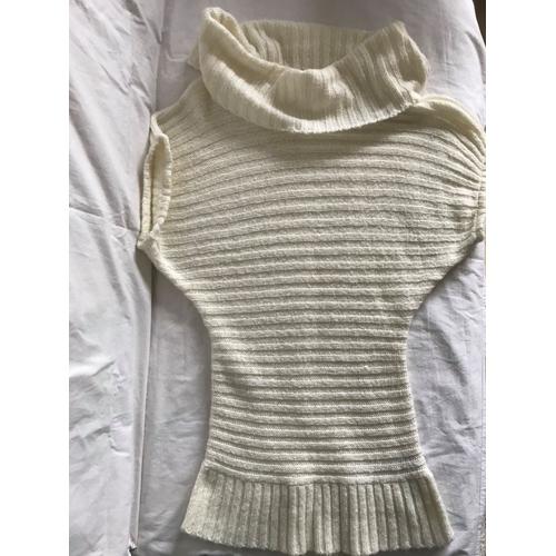 Pull Jennyfer - Taille S - Ecru Cool Roulé - Loves Since 1986 Knitwear