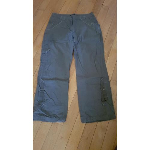 Pantalon Coupe Droite Vert Kaki Uni Terre De Marins Taille 16 Ans Ou 36