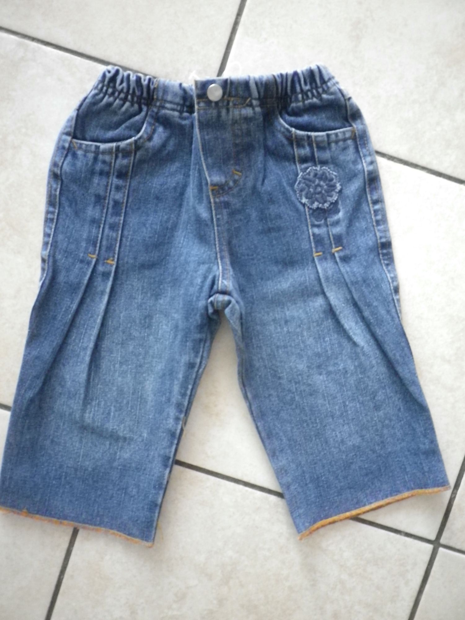 Pantalon - Jean Bebe Fille 12 Mois - 1 An Neuf.