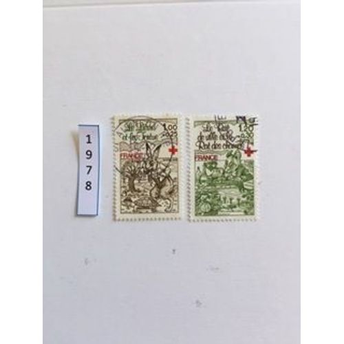 Série Complète De 2 Timbres Oblitérés