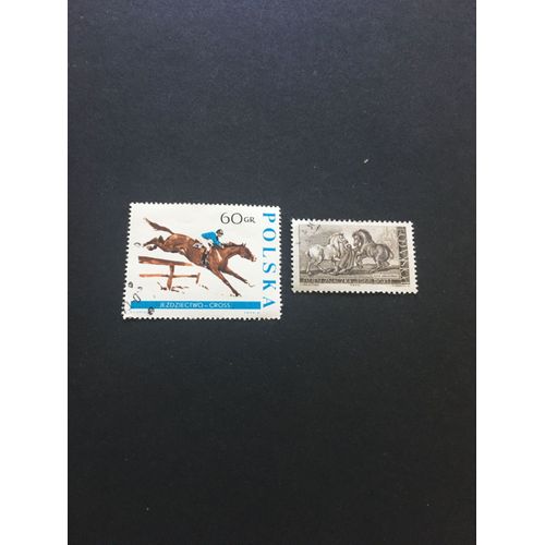 Timbres Pologne 1966 1967 Chevaux