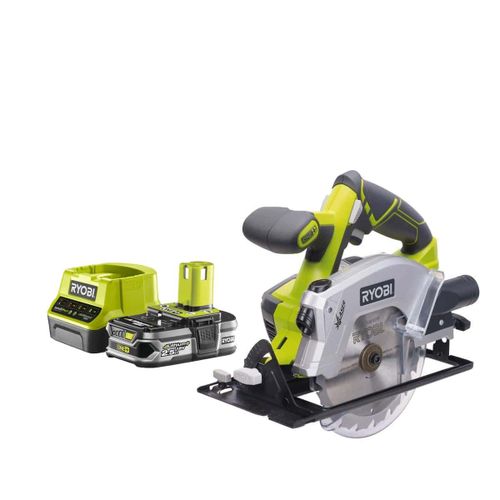 Pack RYOBI Scie circulaire 18V One+ diamètre 150 mm RWSL1801M - 1 Batterie 2.5Ah - 1 Chargeur rapide RC18120-125