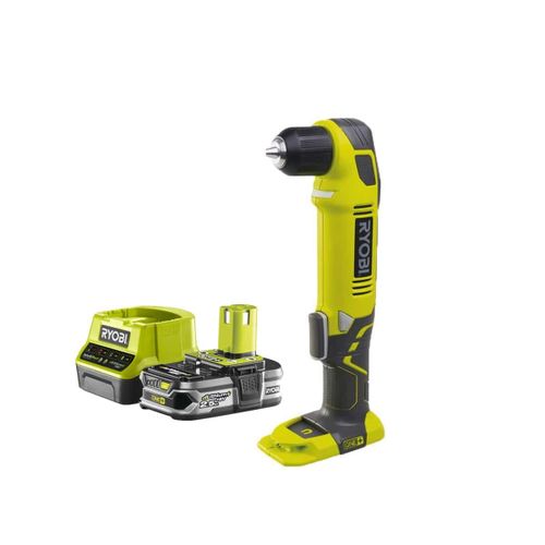 Pack RYOBI Perceuse-visseuse d'angle 18V One+ RAD1801M - 1 Batterie 2.5Ah - 1 Chargeur rapide RC18120-125