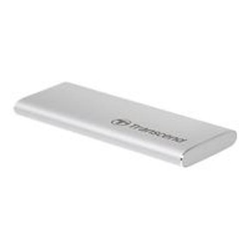 Transcend ESD240C - SSD - 480 Go - externe (portable) - M.2 - USB 3.1 Gen 2 (USB-C connecteur) - argent
