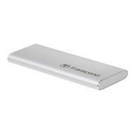 Transcend ESD240C - SSD - 120 Go - externe (portable) - M.2 - USB 3.1 Gen 2 (USB-C connecteur) - argent
