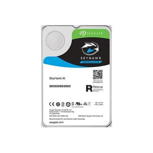 Seagate SkyHawk AI ST10000VE0008 - Disque dur - 10 To - interne - 3.5" - SATA 6Gb/s - mémoire tampon : 256 Mo - avec 2 ans de Seagate Rescue Data Recovery