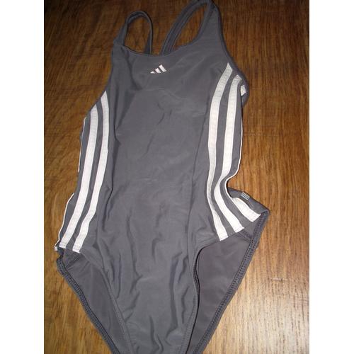 Maillot De Bain 1 Pièce Gris Adidas 10 Ans