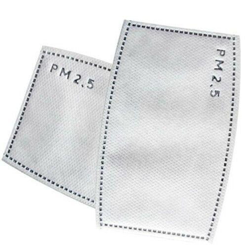 Expédié de France Lot de 5 Filtre Anti-Poussière PM 2.5 Protection Filtre à Charbon Actif Remplaçable pour Masque Facial Anti-Pollution( sans masque)