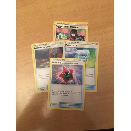 (1922) Suggestion De Morgane + Autel De La Lune + Potion Max + Motisma Dex (Pokemon)