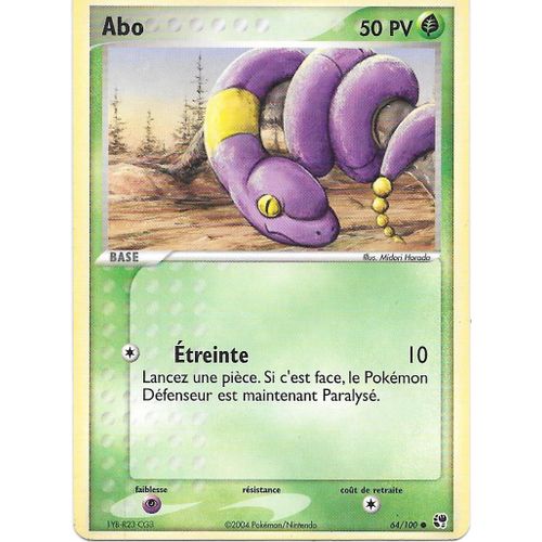 Carte Pokemon Abo 64/100 50 Pv