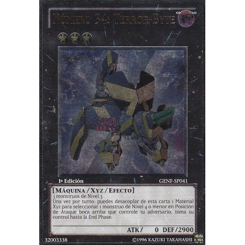 Carte Yu-Gi-Oh - Numéro 34: Terror-Byte ( Numéro 34: Terreur-Byte ) - Ultra Rare Ultimate - Genf-Sp041 - Version Espagnole -