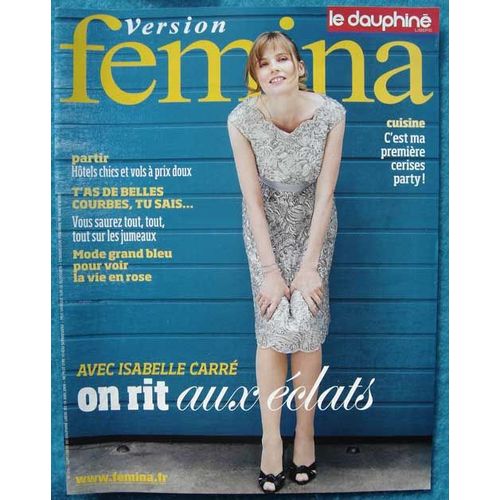 Femina N°376, Coupure De Presse: Isabelle Carré, Film - Tellement Proches.