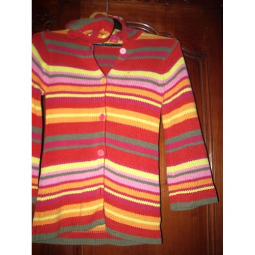 Gilet À Capuche Multicolore Taille 6 Ans Marque Orchestra