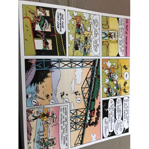 Lucky Luke N°1 : Tout Le Monde Descend + Poster Le Pied Tendre - Dargaud Éditeur - Publicité Pour Tonimalt - Format 18x21 Cm - 1984
