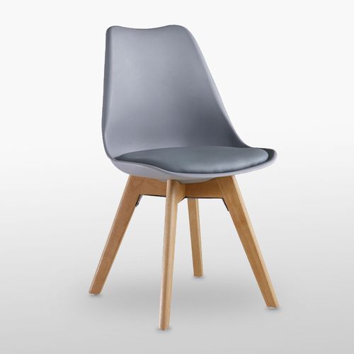 Chaise Scandinave Grise Lorenzo - Assise Rembourrée - Salle À Manger, Cuisine, Chambre