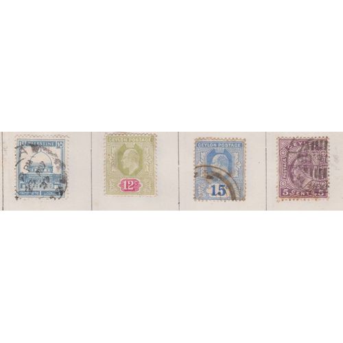 8 Timbres D Australie . Ceylon . Palestine . Australia Ceylon Palestine Stamps