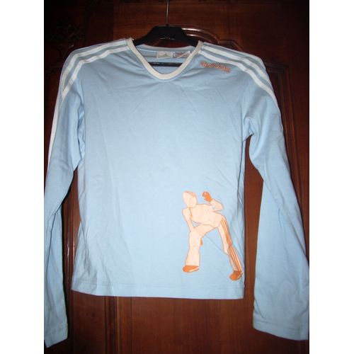 T-Shirt Manches Longues Bleu Taille 14 Ans Adidas