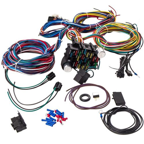 Circuit 21 Faisceau De Cbles 17 Fusibles Street Hot Rod Universel Fil Kit