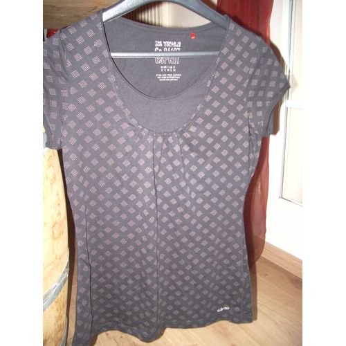 Tunique Noire Motifs Gris Taille M Marque Esprit