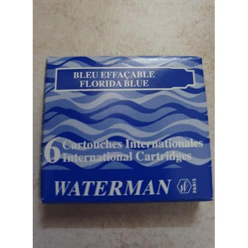 6 Cartouches Waterman Bleu Floride