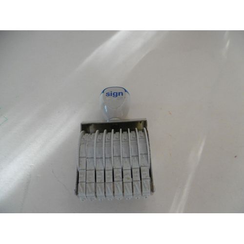 Tampon Numéroteur 8 Chiffres 10mm Sign