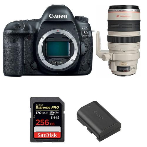 Canon EOS 5D Mark IV + EF 28-300mm f/3.5-5.6L IS USM + SanDisk 256GB UHS-I SDXC 170 MB/s + LP-E6N | Garantie 2 ans