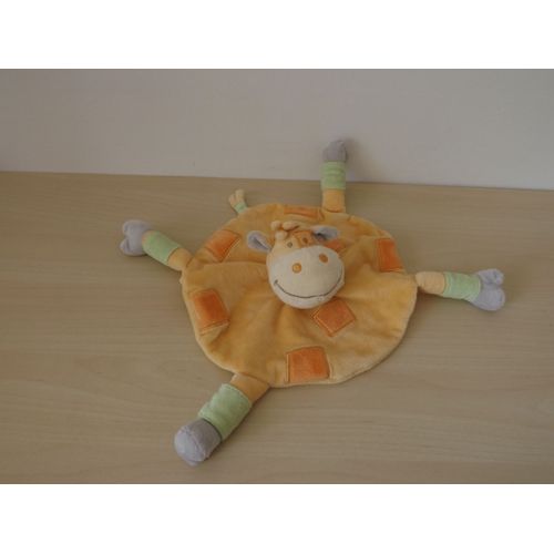 Doudou Girafe Orange Verte Kimbaloo